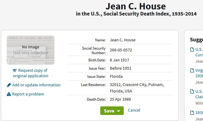 death record